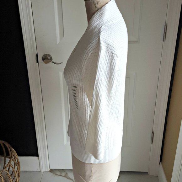 NEW! 3/4 SLEEVE Lightweight SWEATER TOP Jeanne PIERRE - Picture 3 of 5